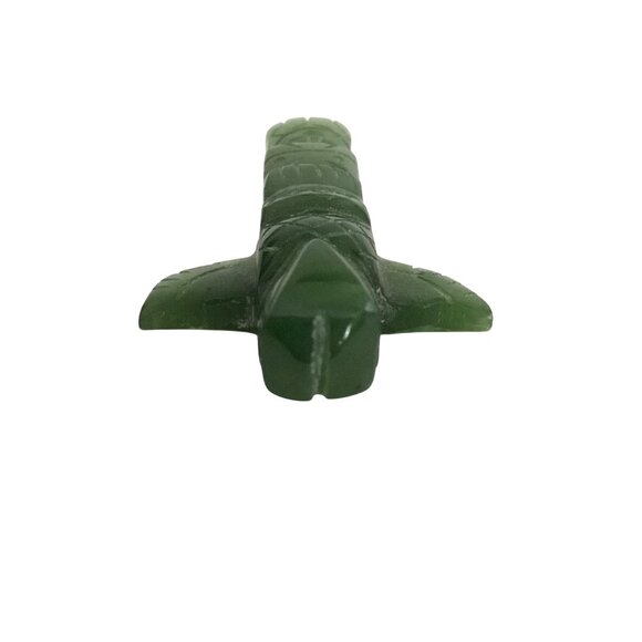 Nephrite Jade Hand-Carved Totem Pendant Alaska Native Design Protection Talisman - Picture 4 of 10